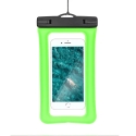 Ūdensnecaurlaidīga soma mobilajam telefonam ar plastmasas aizdari AIRBAG zaļā krāsā Ūdensnecaurlaidīga soma mobilajam telefonam ar plastmasas aizdari AIRBAG zaļā krāsā