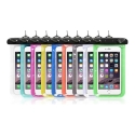 Waterproof bag for mobile phone with plastic closing orange
