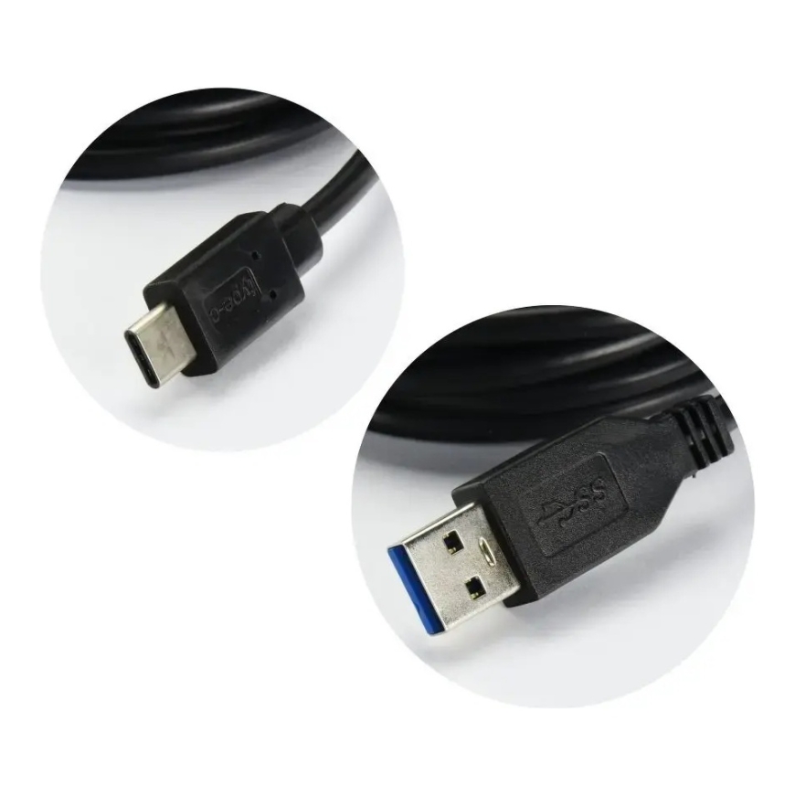 HD2 datu pārraides un uzlādes vads | USB-A uz USB-C | 10W | 2m | melns – 2