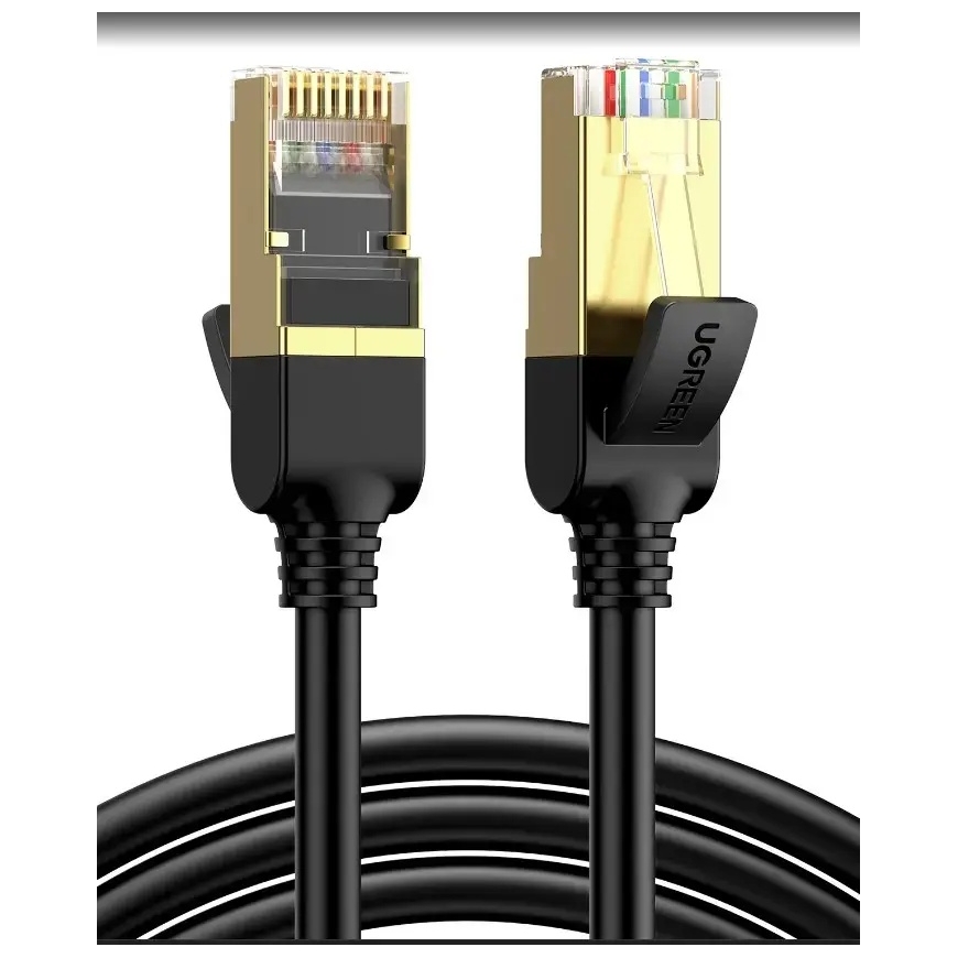 Ugreen NW107 Ethernet LAN tīkla kabelis | Cat7 | FTP | 0.5m | melns