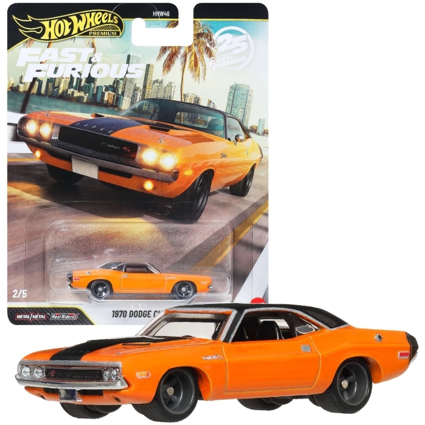 Hot Wheels Greiti ir Įsiutę suasmenintas automobilis 1970 Dodge Challenger R/T
