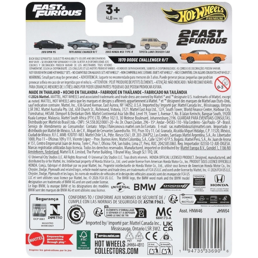Hot Wheels Ātrie un Niknie personalizētais auto 1970 Dodge Challenger R/T – 5