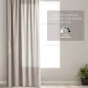 Velvet curtain with loops AmeliaHome 140 × 250 cm, sand color Velvet curtain with loops AmeliaHome 140 × 250 cm, sand color