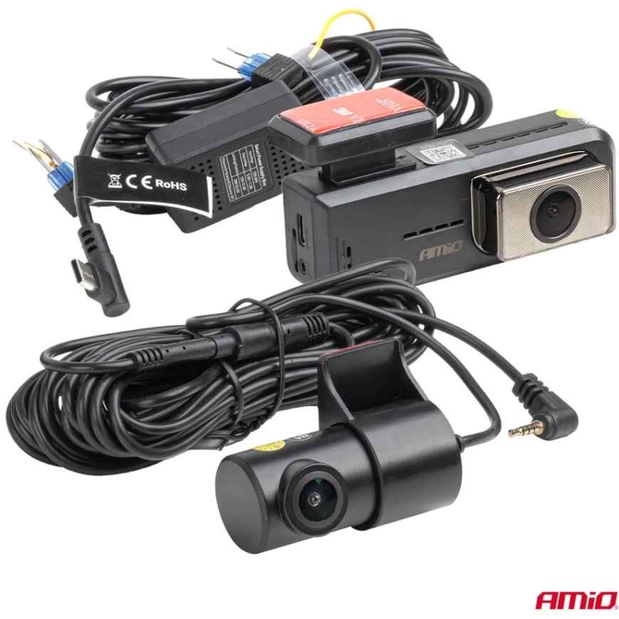Sõiduki videoregistraator 2K + 1K WLAN Wi-Fi 512 GB AMIO-04800 – 2