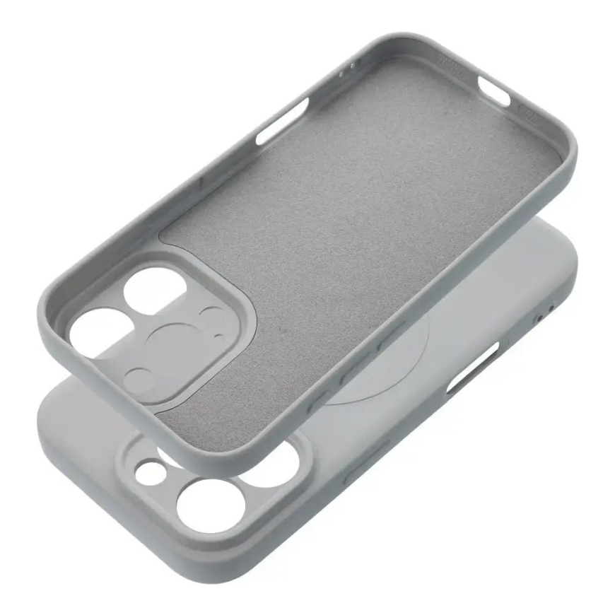 Silikoninen Mag Cover -puhelintasku MagSafe-tuen kanssa iPhone 16 Pro:lle harmaa – 5