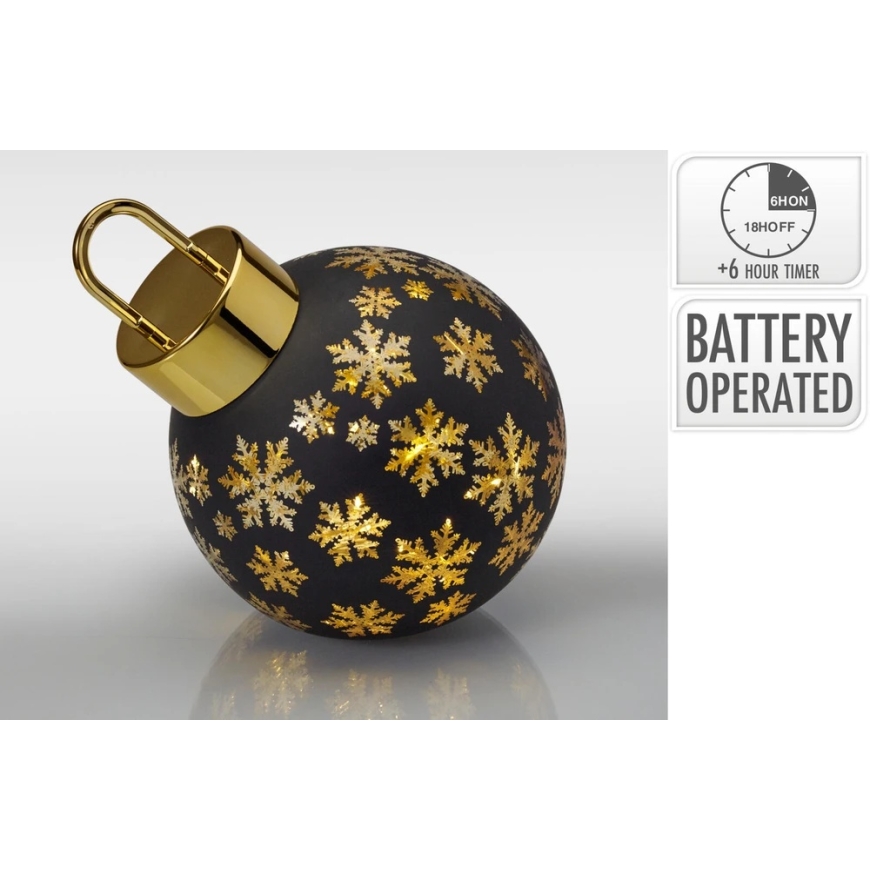 Mondex LED CHRISTMAS BALL 20 CM Black