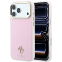 Cg Mobile Sas Guess Saffiano Small 4G & Classic Logo MagSafe kotelo iPhone 18 Pro Max / 17 Pro Max vaaleanpunainen