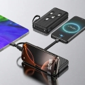 Wozinsky W11-B Power Bank | 10 000 mAh | 10W | USB-A, Micro USB, USB-C, Lightning | LED-taskulamppu | musta Wozinsky W11-B Power Bank | 10 000 mAh | 10W | USB-A, Micro USB, USB-C, Lightning | LED-taskulamppu | musta
