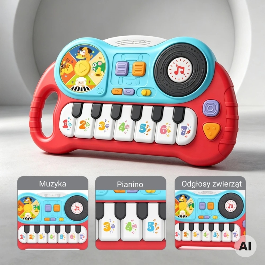 Интерактивное пианино Woopie Baby Woopie для детей с развивающими органными звуками – 4