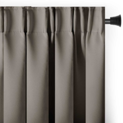 Sand-colored blackout curtain with loops AmeliaHome 200 × 300 cm