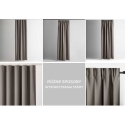 Sand-colored blackout curtain with loops AmeliaHome 200 × 300 cm
