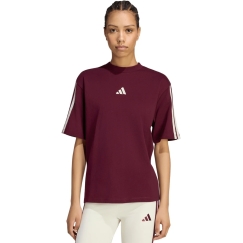 Moteriški marškinėliai adidas Essentials 3-Stripes Boyfriend bordinė KX0793 (S)