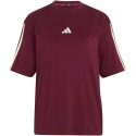 adidas Essentials 3-Stripes Boyfriend sieviešu t-krekli bordo KX0793 (S)