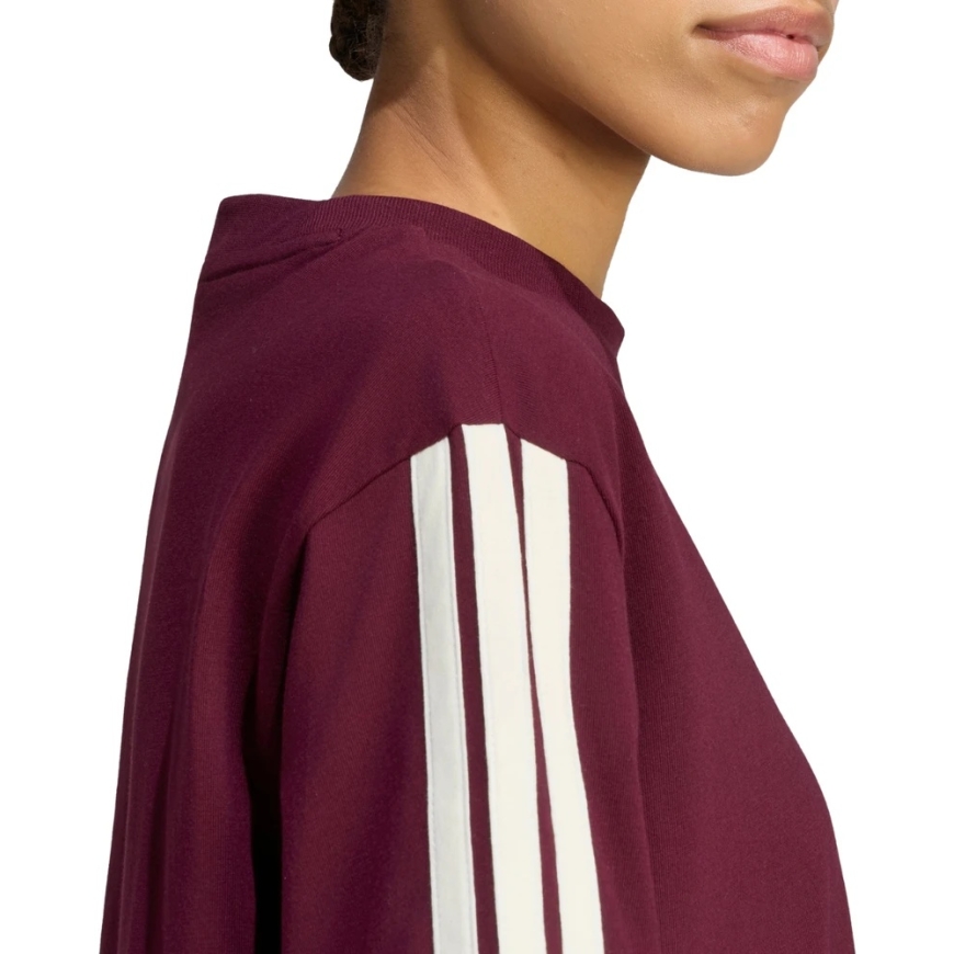 adidas Essentials 3-Stripes Boyfriend sieviešu t-krekli bordo KX0793 (S) – 5