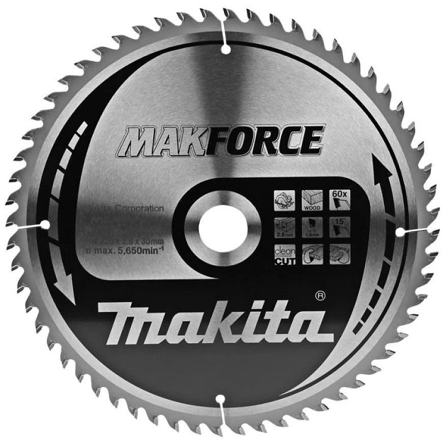 Wood Cutting Disc MAKITA 270x30x2.8mm 60T 15° – 2