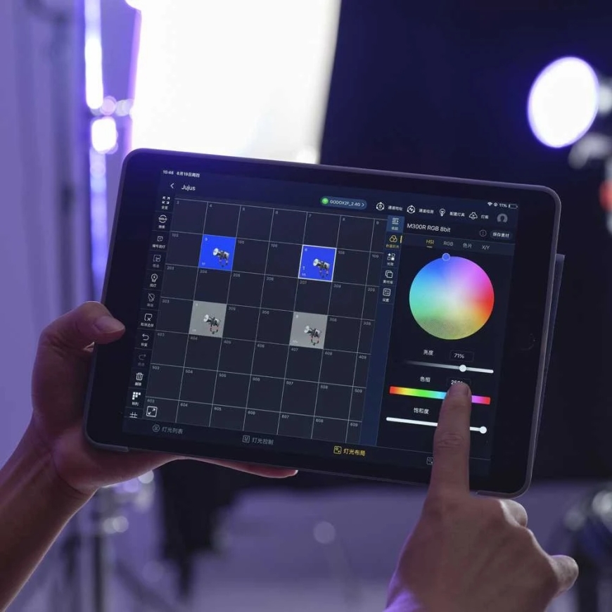 Valgustusseade - Godox M300R K1 RGBW LED valgus 300W 1800K-10000K – 3