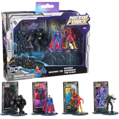 Spin Master DC Comics Action Figure Metal Force Batman Superman Brainiac The Flash + metal cards