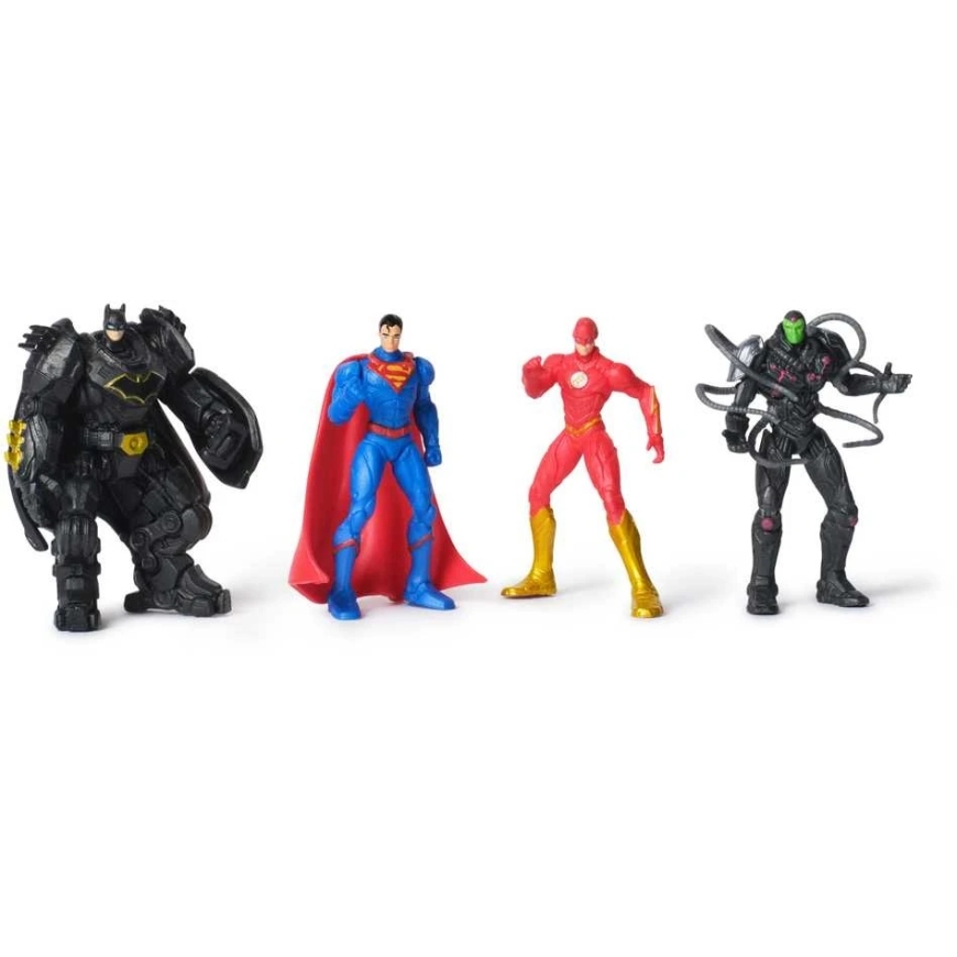 Spin Master DC Comics Rinkinio figuur Metal Force Batman Superman Brainiac The Flash + metallkaartid – 4