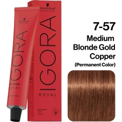 Wella Professionals Schwarzkopf Professional, Igora Royal, pysyvää hiusväriä, 7-57, 60 ml naisille