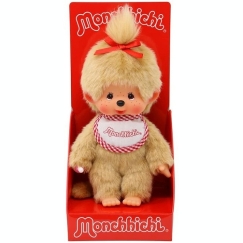 MONCHHICHI Plush Monkey, Light Brown, 20 cm