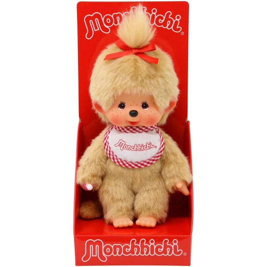 MONCHHICHI Mīkstā pērtiķis, gaiši brūns, 20 cm – 2