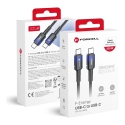 Forcell F-Energy C357 andmeedastus- ja laadimiskaabel | USB-C kuni USB-C | QC 4.0, PD | 100W | 1m | must