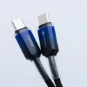 Forcell F-Energy C357 andmeedastus- ja laadimiskaabel | USB-C kuni USB-C | QC 4.0, PD | 100W | 1m | must
