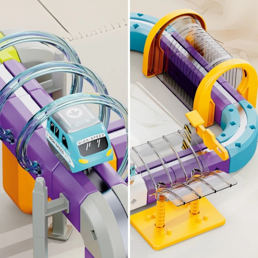 WOOPIE magneettinen junarata rakentaja 126 osaa – 2