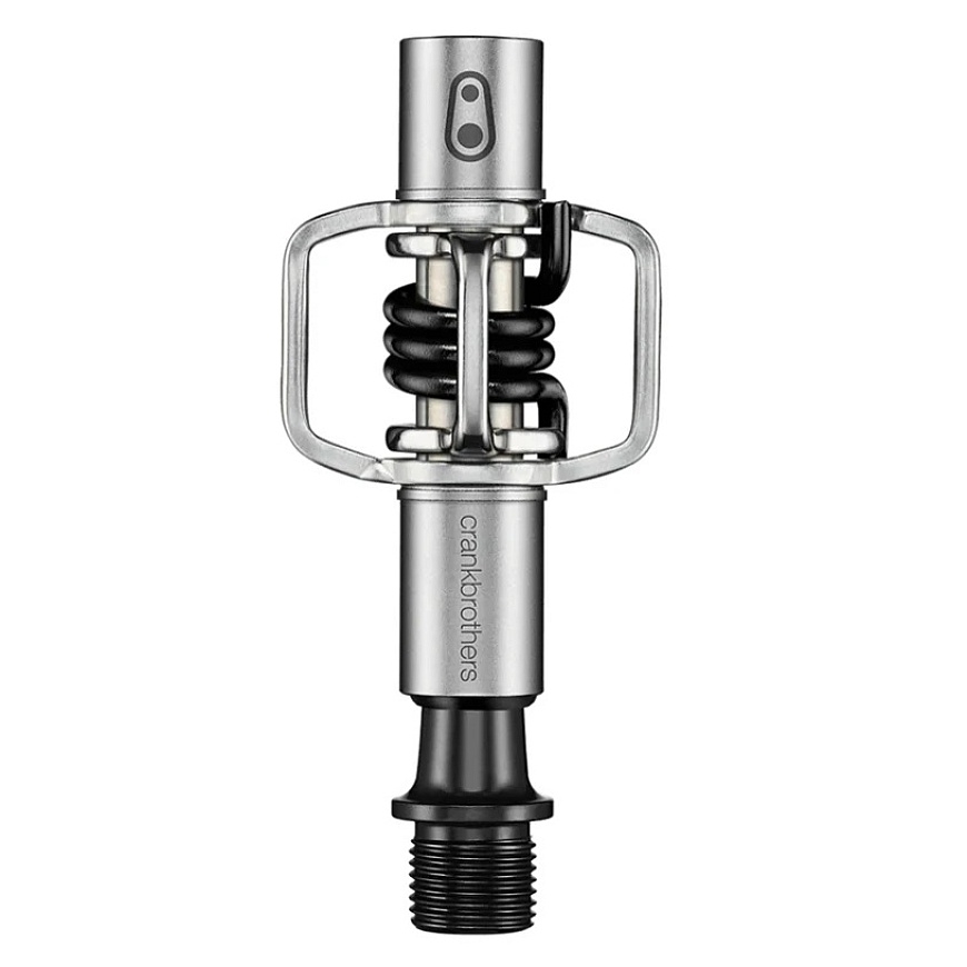 CRANKBROTHERS EGGBEATER 1 Sudraba + Melns SPRING + Melni Pedāļi