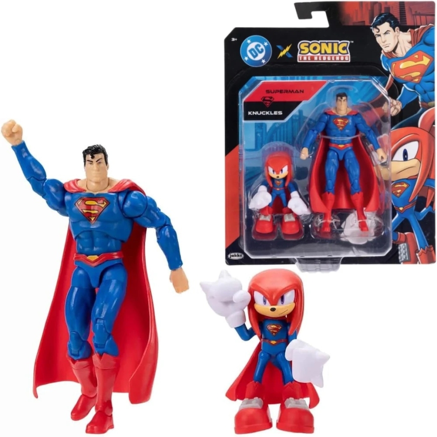 Jakks Pacific Figuurikomplekt Knuckles x Superman Sonic the Hedgehog x DC Comics – 2