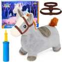 Lean Toys Plush Inflatable Jumping Horse, Gray, 60 × 23 × 50 cm Lean Toys Plush Inflatable Jumping Horse, Gray, 60 × 23 × 50 cm