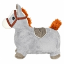 Lean Toys Plush Inflatable Jumping Horse, Gray, 60 × 23 × 50 cm Lean Toys Plush Inflatable Jumping Horse, Gray, 60 × 23 × 50 cm