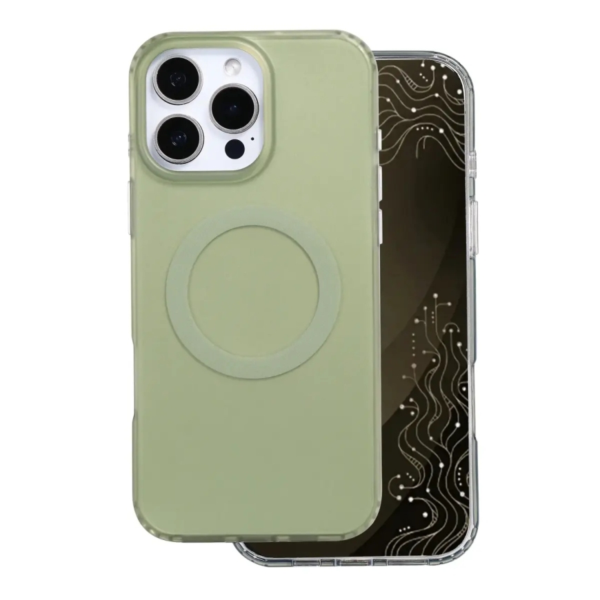 Tecto Shield Mistiq Mag -kotelo iPhone 16 Pro Max 6,9" oliivinvihreä – 2