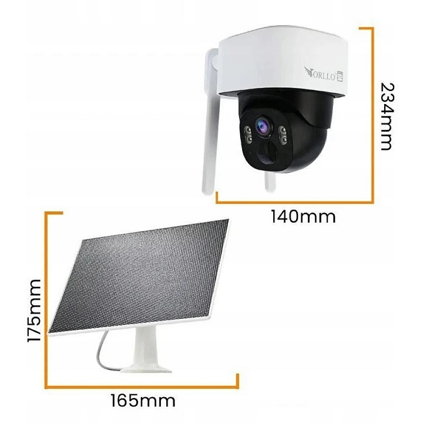 IP-камера "Orllo TZ1 Cloud SIM 4G LTE" с солнечной панелью – 4