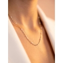 Brilio Silver Brilio Gold-plated pendant with white beads NCL112Y