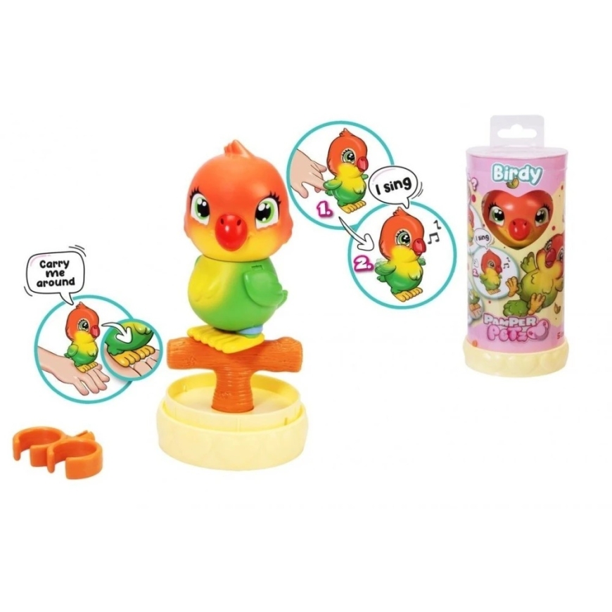 Simba Pamper Petz interaktiivne lind Birdy 13 cm + tarvik – 3