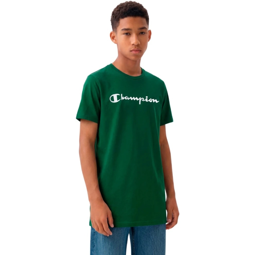 Marškinėliai vaikams Champion SS Tee žalia 307322 GS559 (2XL)