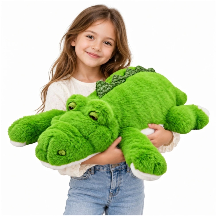 Lean Toys Pehme crocodile Maskott Kumminöidud kaalu käpad Roheline 75 cm – 4