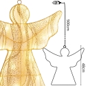 Party Deco Ziemassvētku rotājums EŅĢELIS ROTĀJUMS KARINĀM 48CM 236LED Party Deco Ziemassvētku rotājums EŅĢELIS ROTĀJUMS KARINĀM 48CM 236LED