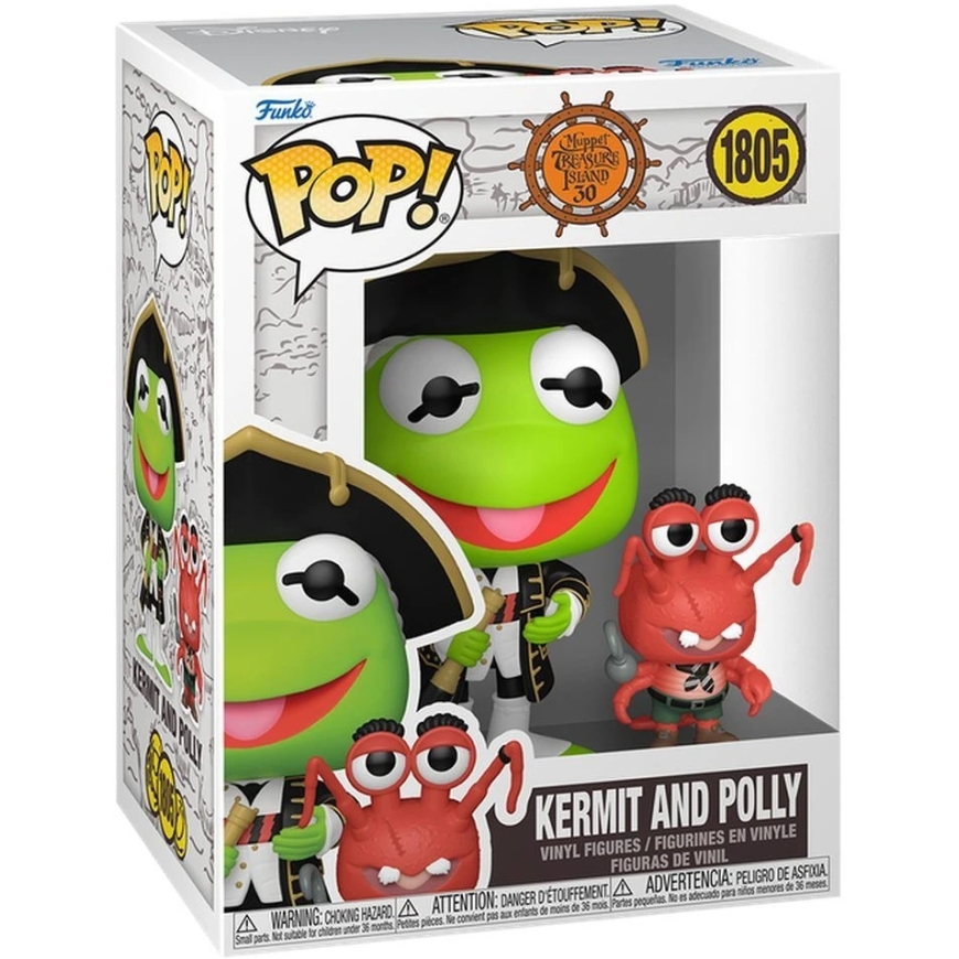 FUNKO POP! Vinyylihahmo: Muppet Aarrejahti - Kermit ja Polly, ~6.1 cm ja 12.2 cm