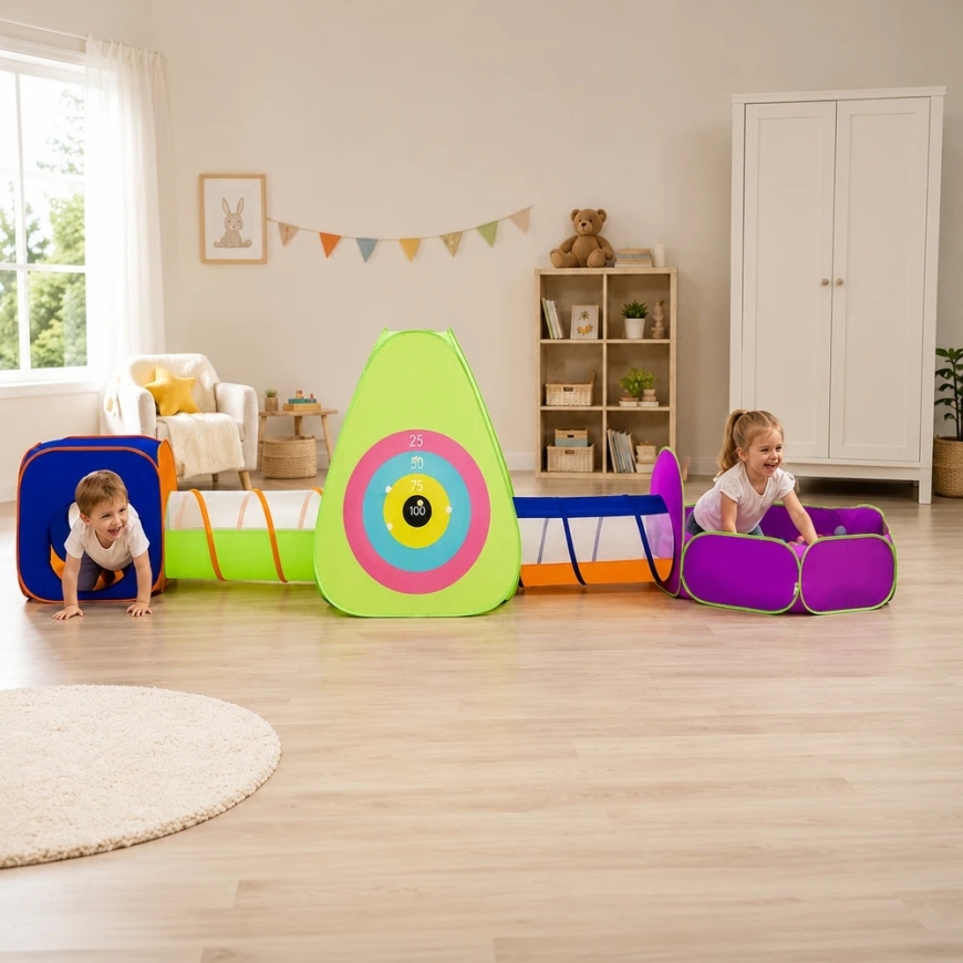 Kruzzel 5-in-1 Tent for Kids with Tunnels – 3