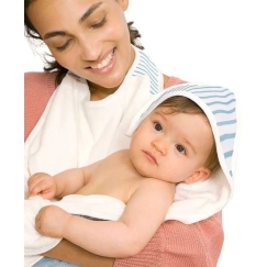 Babytolove bambu vauvan pyyhe - siniset raidat