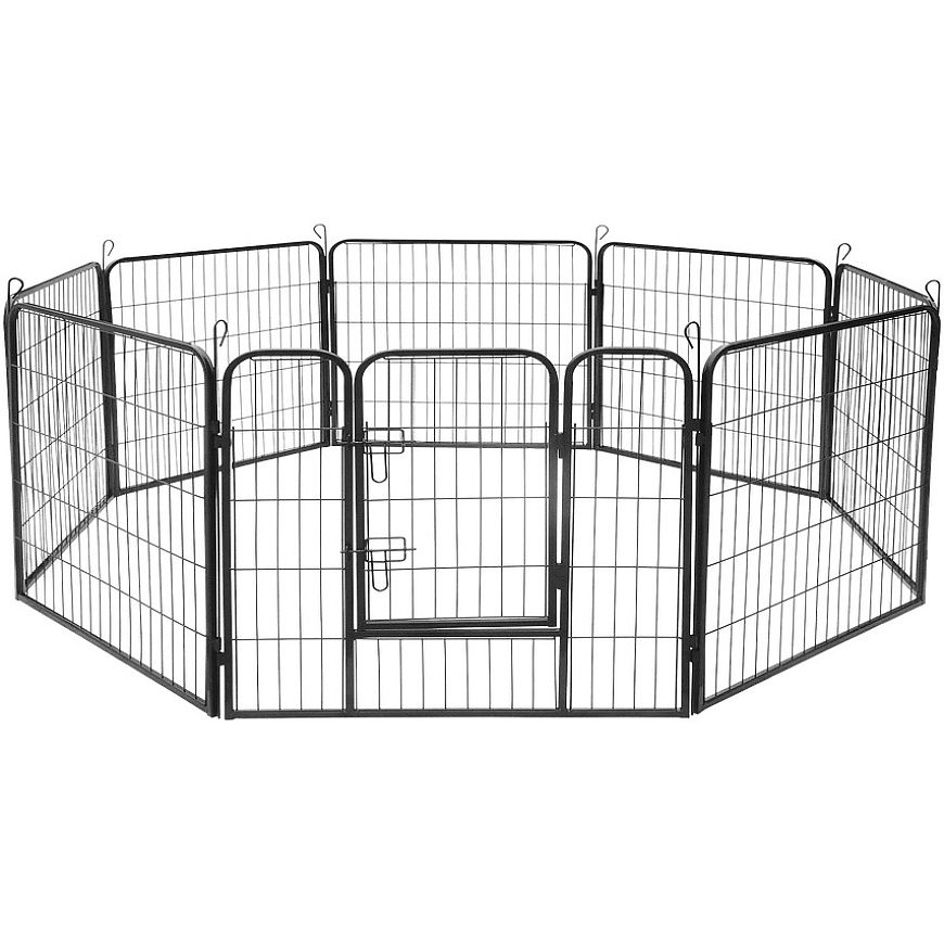 Modular Dog Kennel, Steel Enclosure, Size S, 8 Panels 80x60 cm, REBEL ANIMALS