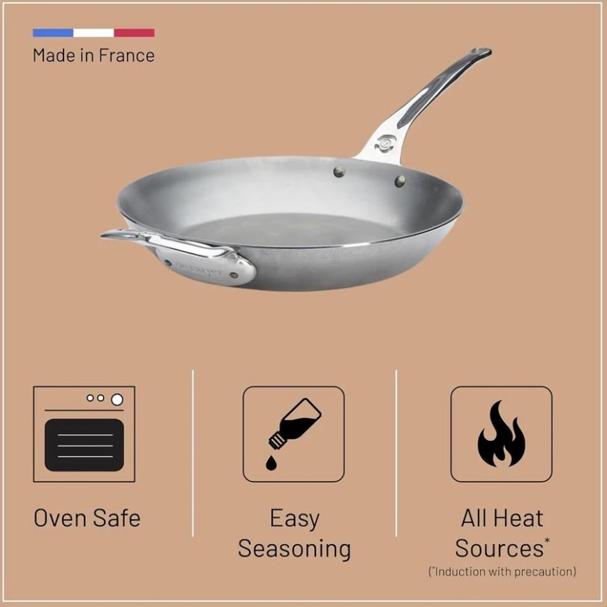 De Buyer Mineral B Element Pro plieninė keptuvė 32 cm – 3