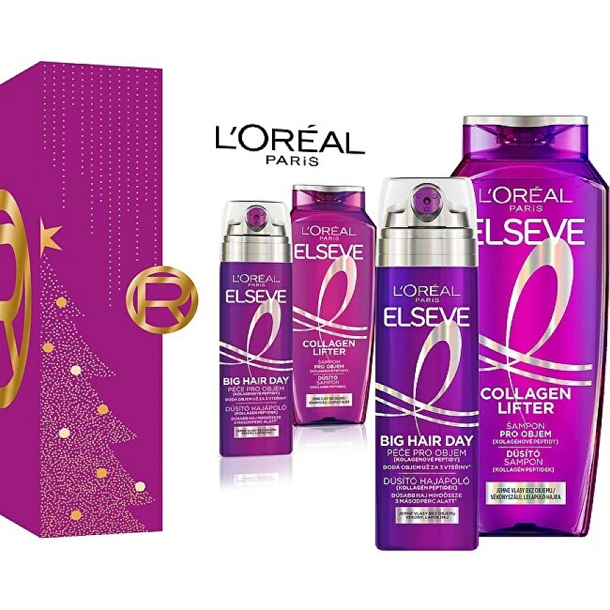 Набор подарков по уходу за волосами L'Oreal Professionnel Elseve с коллагеном - Подарочный набор