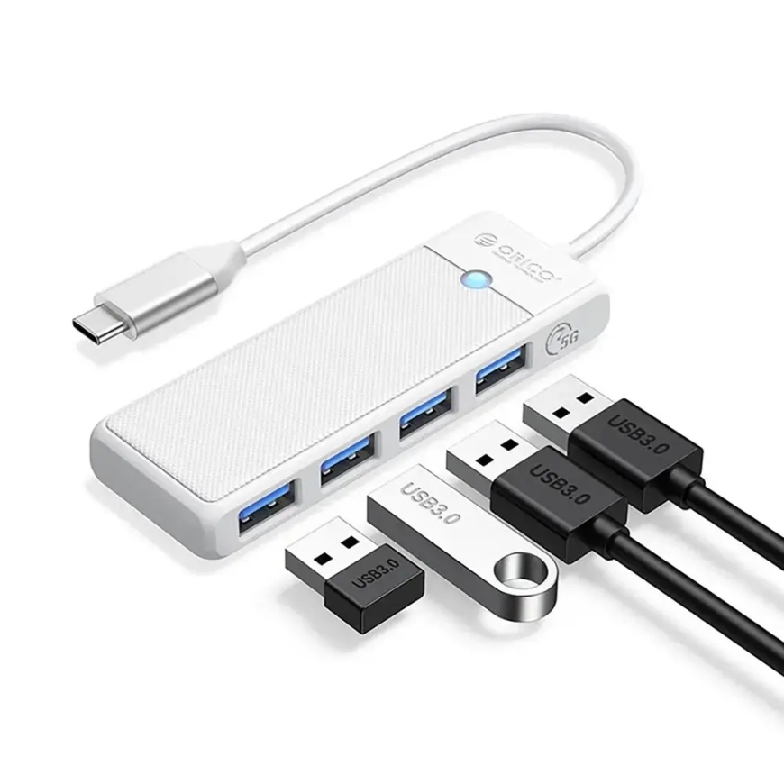 Orico PAPW4A-C3 jaotur USB-C kuni 4x USB 3.0 | valge