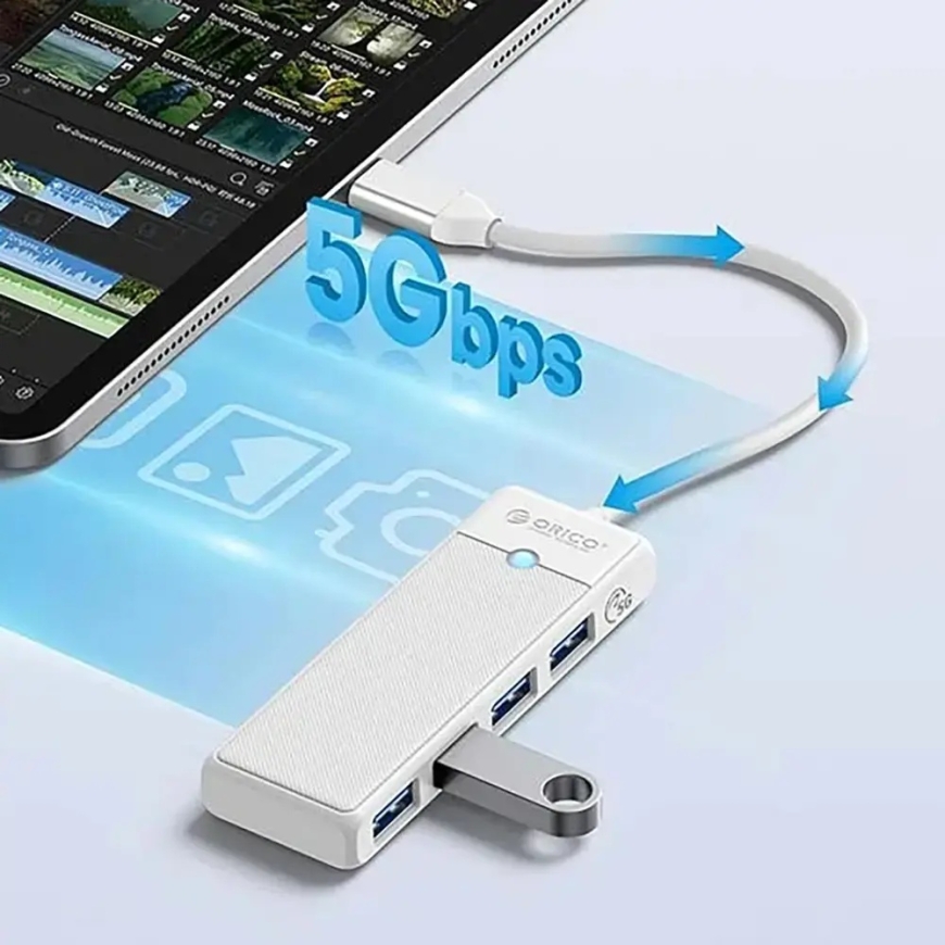 Orico PAPW4A-C3 хаб USB-C на 4x USB 3.0 | белый – 3