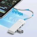 Orico PAPW4A-C3 centrmezgls USB-C uz 4x USB 3.0 | balts