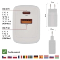 Emos universalus USB adapteris GaN į PD, maks. 45 W Emos universalus USB adapteris GaN į PD, maks. 45 W