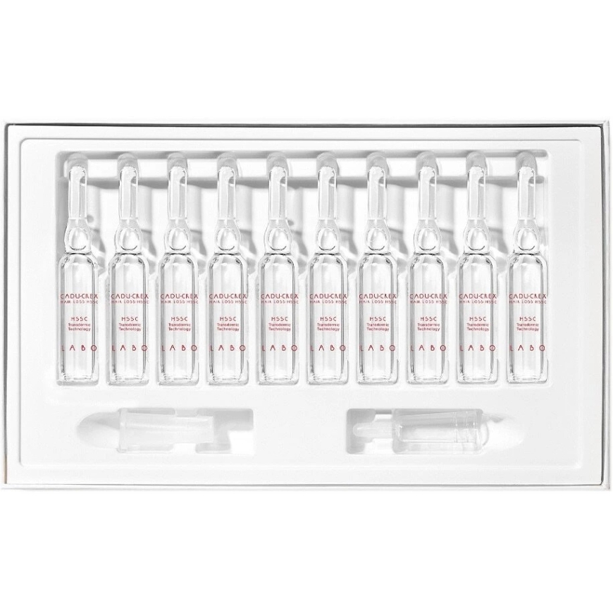Labo Suisse Labo Cadu-Crex Advanced Stage hiustenlähdön estoon tarkoitetut ampullit, hiustenvaihenserumi naisille, 20 kpl 3,5 ml – 3